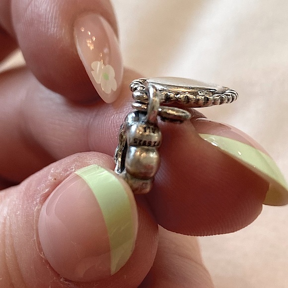 SOLD Retired Pandora Grand-Mother silver dangle charm with CZ - Picture 6 of 10